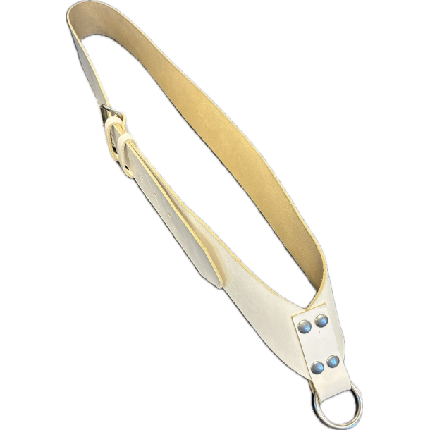 (USED) Marching drum sling, white leather